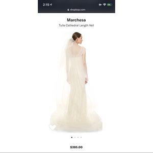 MARCHESA CATHEDRAL LENGTH TULLE VEIL IN WHITE